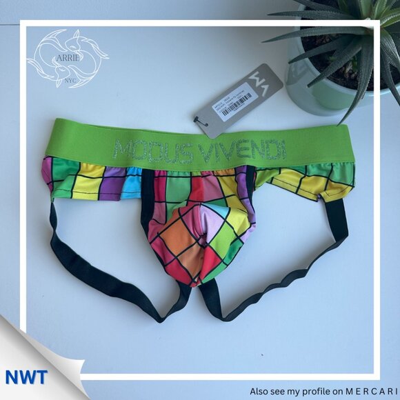 Modus Vivendi - Inclusive Fly Jockstrap in Green - Picture 1 of 7